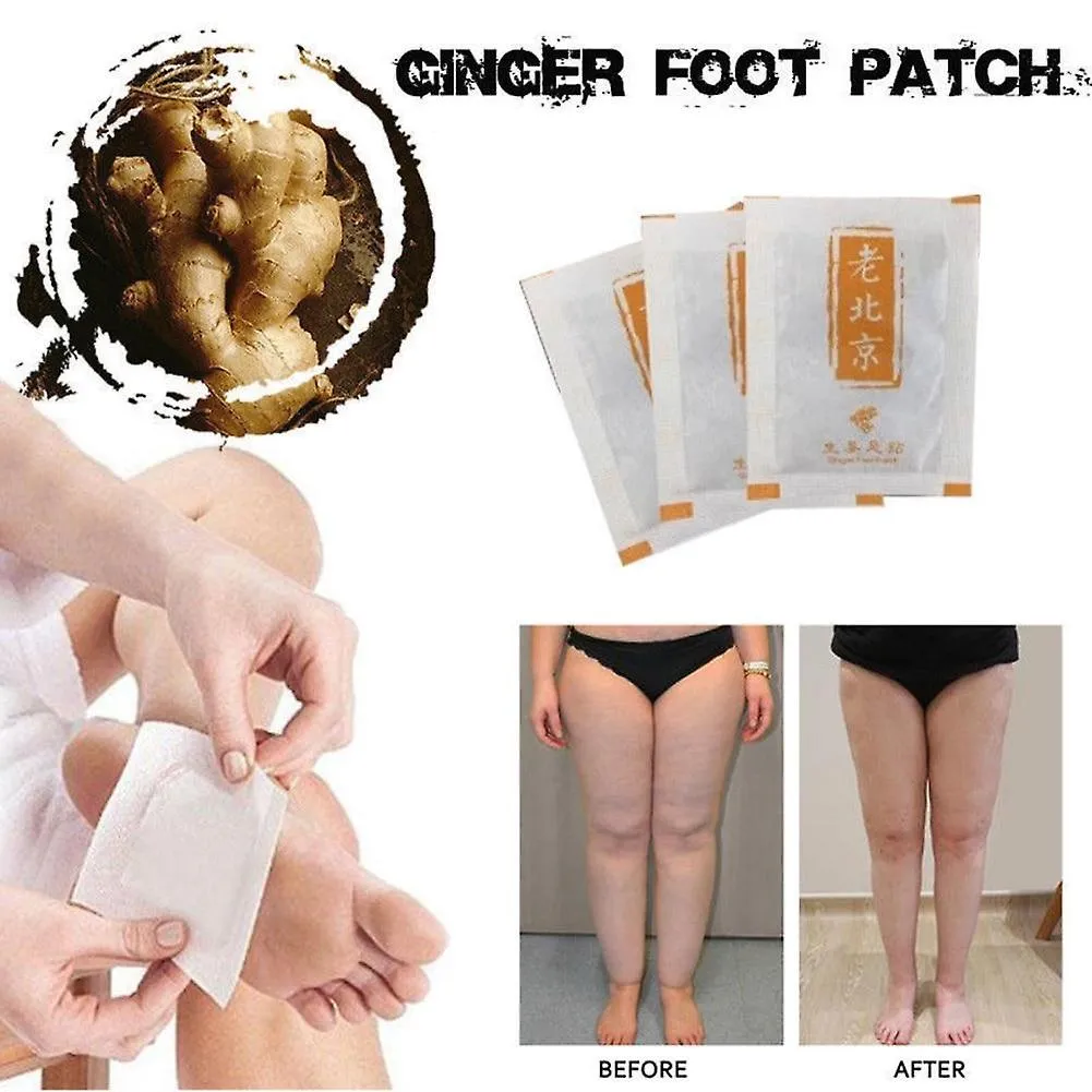 10 Pcs Ginger Foot Patch Detox Loss Weight Foot Patches Improve Sleep Feet Patch Anti- Swelling Revitalizing