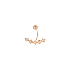 14k 5 Princess Diamond Earring Jacket with Stud - SALE