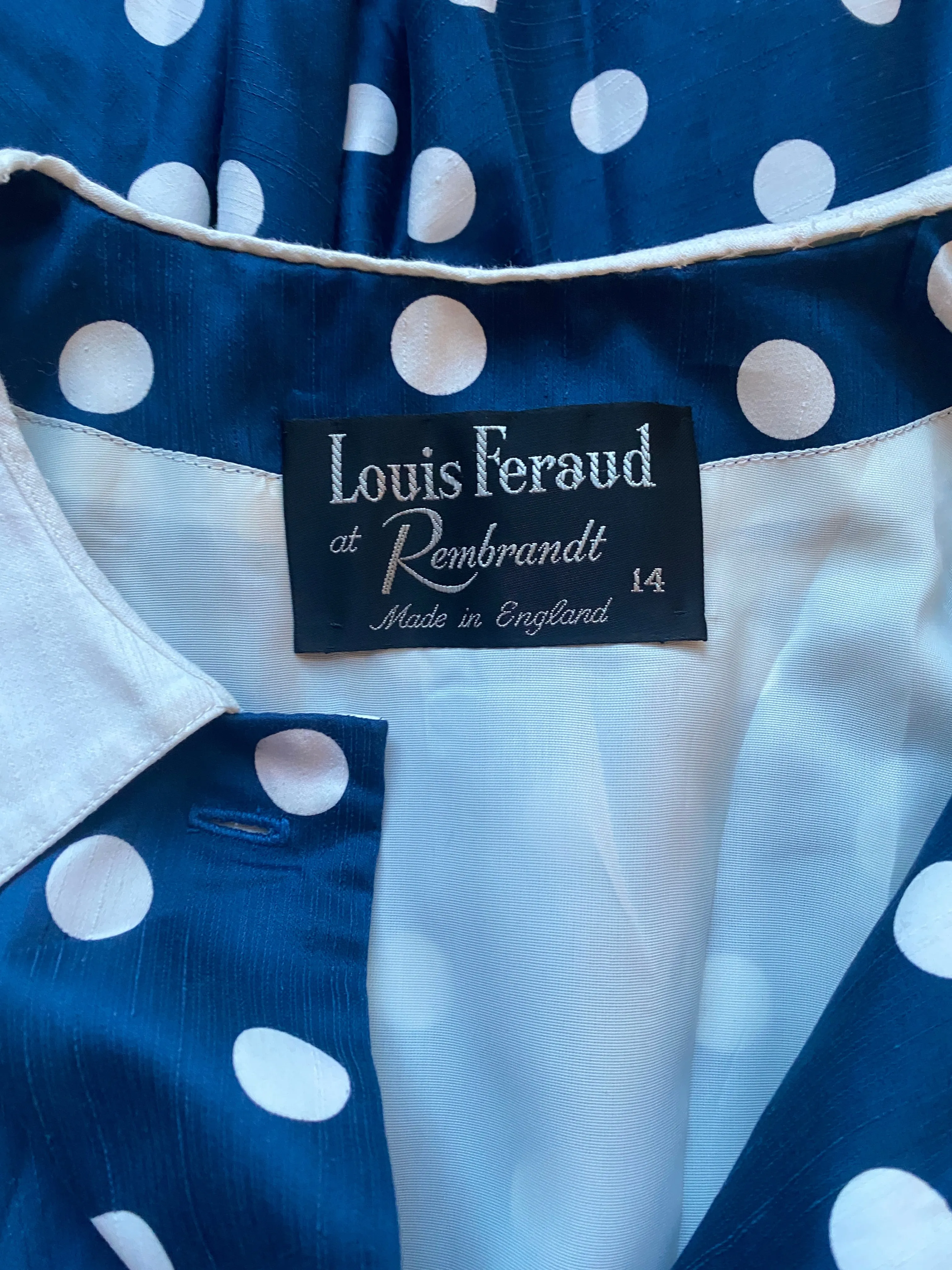 1960s Louis Feraud Polka Dot Shirtwaister Dress