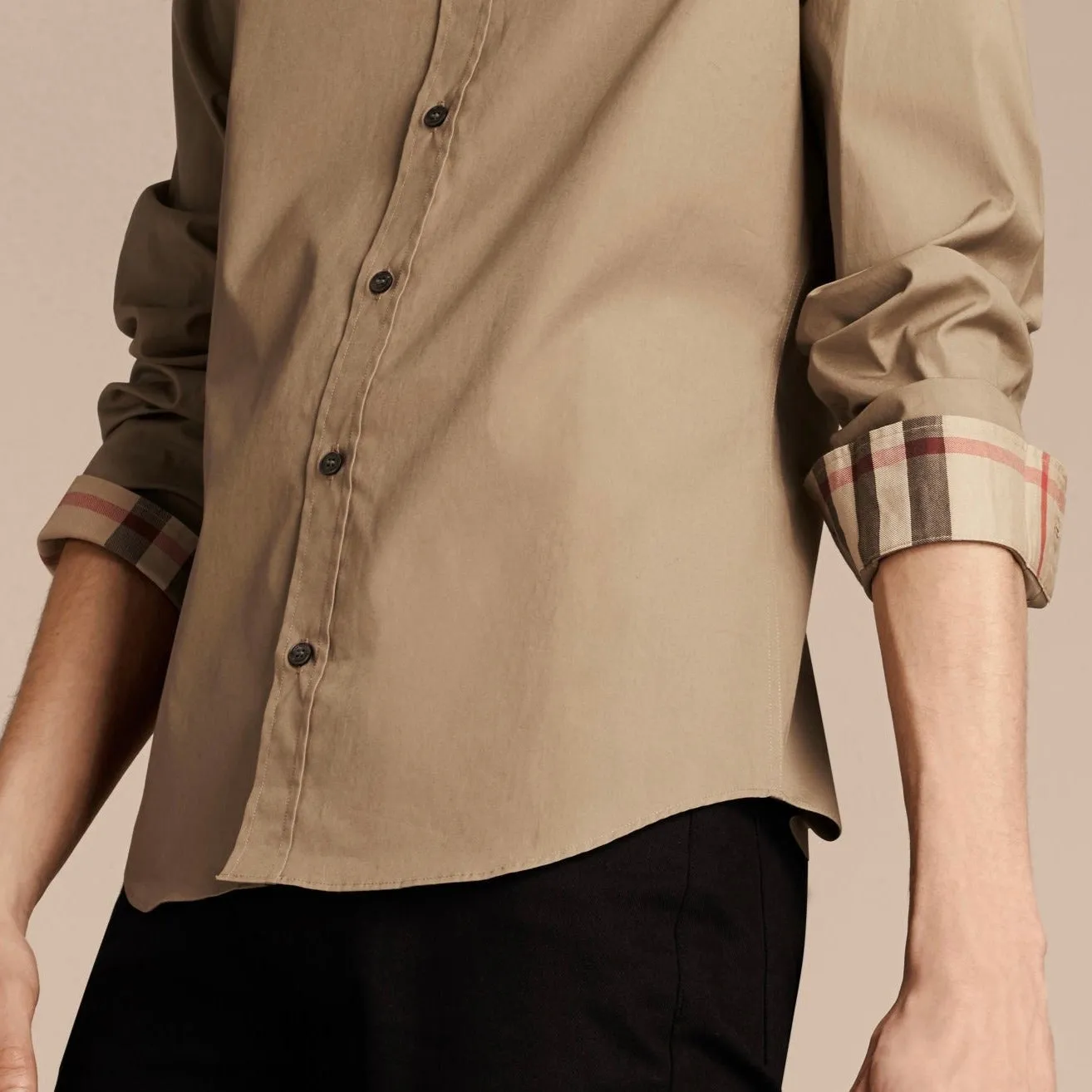 Burberry Cambridge Tan Long Sleeve Shirt - 50% Off