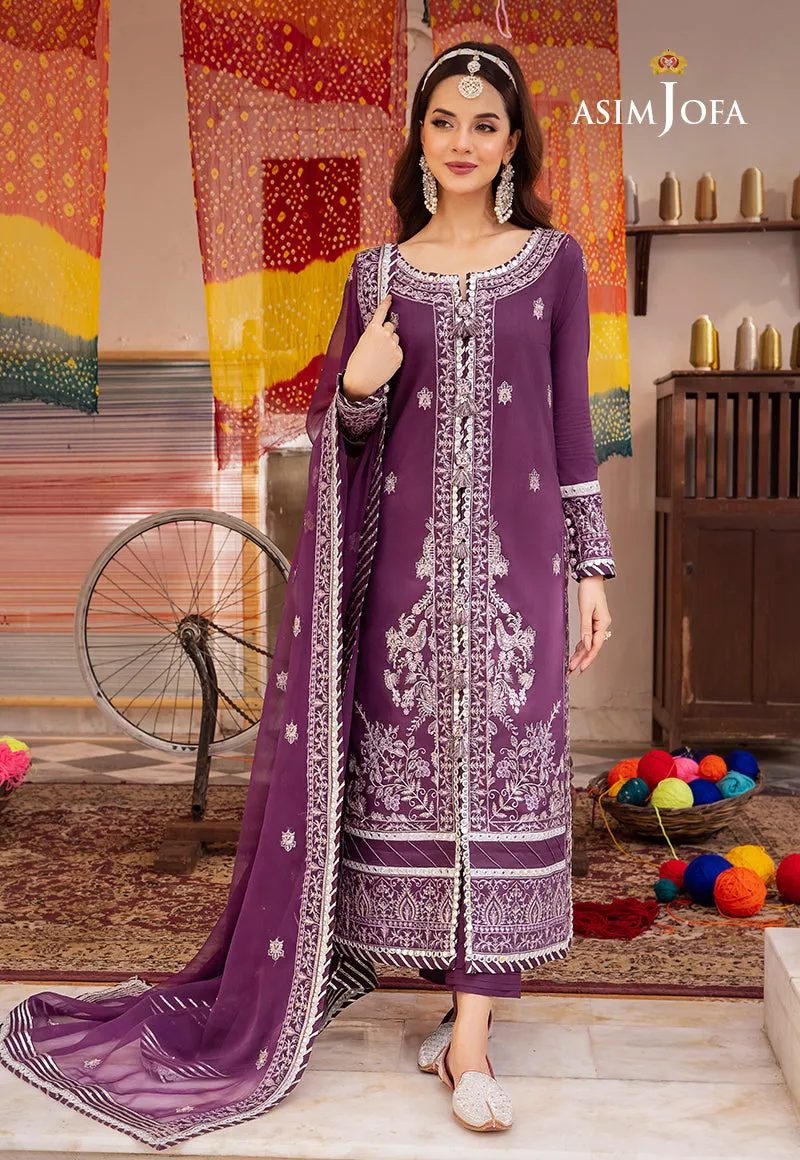 AJAB-08 EMBROIDERED LAWN SILK 3 PCS