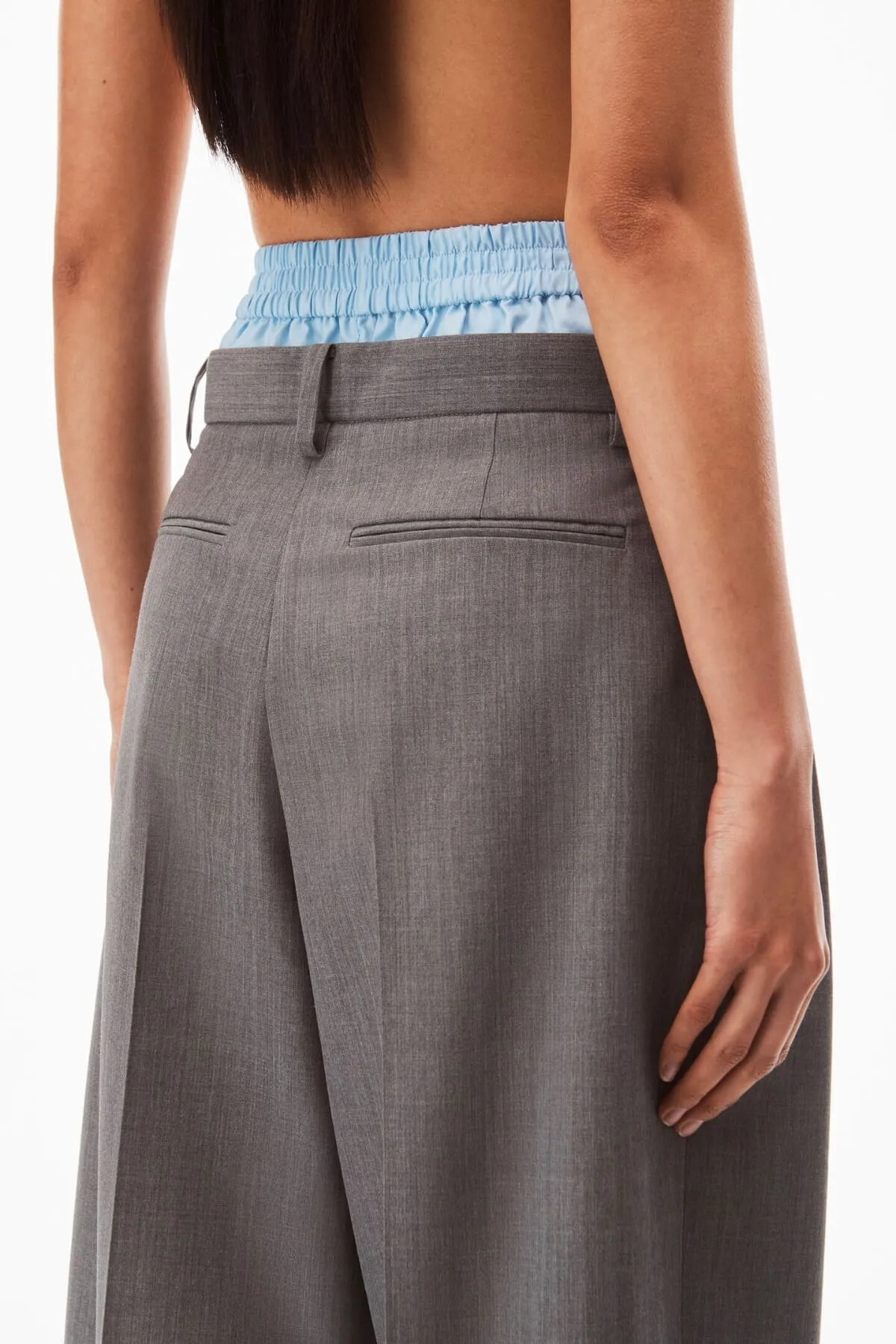 Alexander Wang Layered Tailored Trouser - Grey