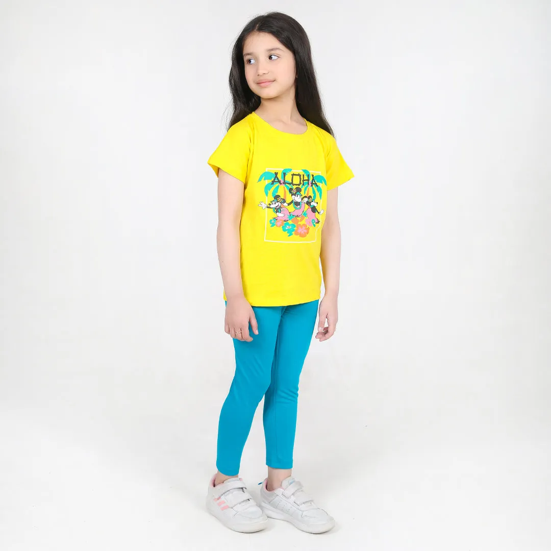 Aloha Yellow Girls T-Shirt