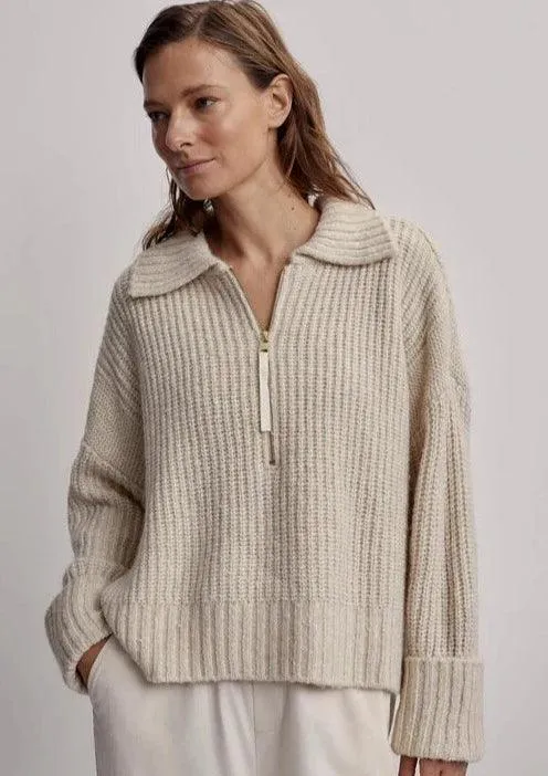 Amelia Half Zip Knit Sweater