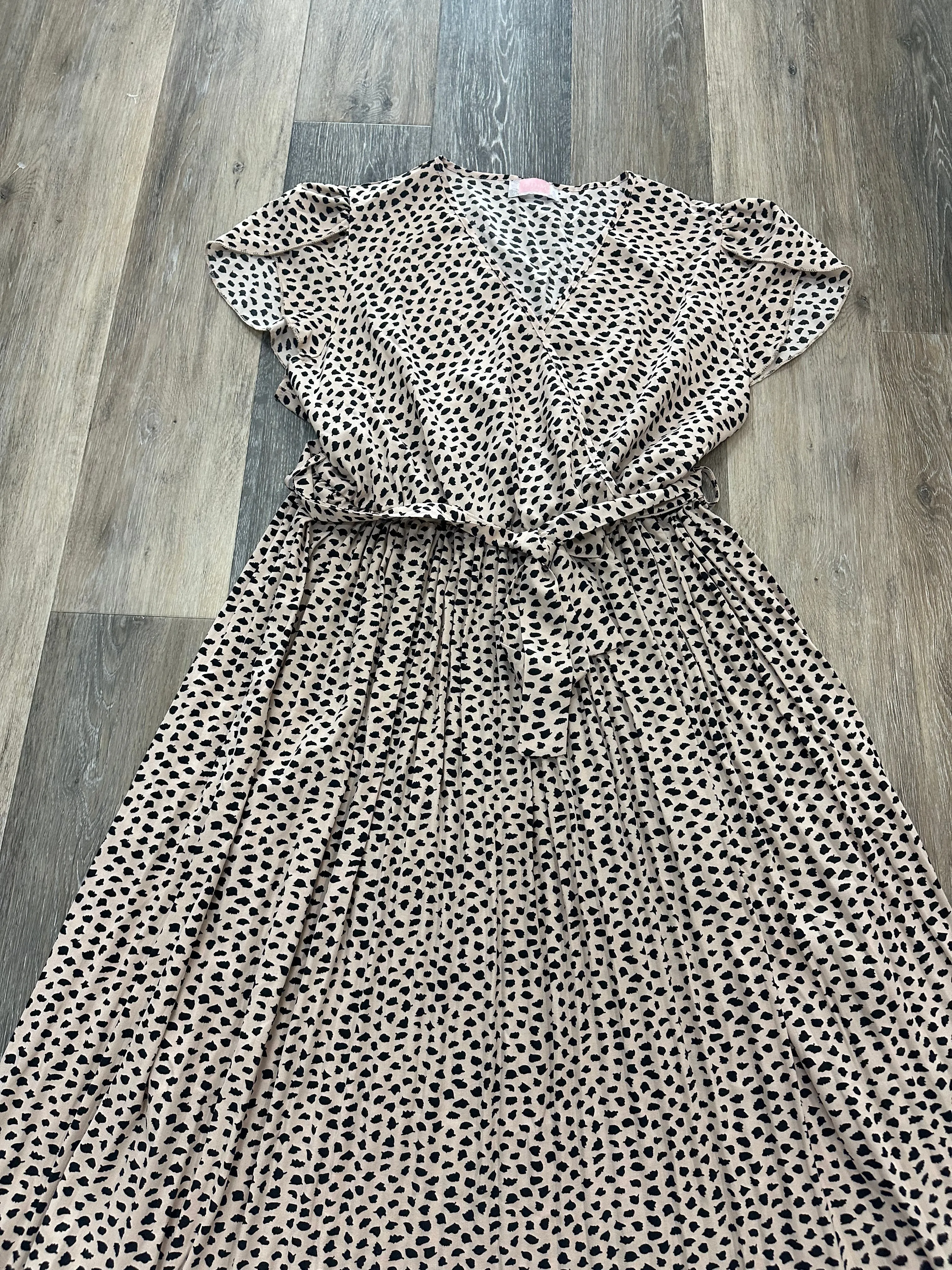 Animal Print Dress Casual Maxi C D M, Size Xl