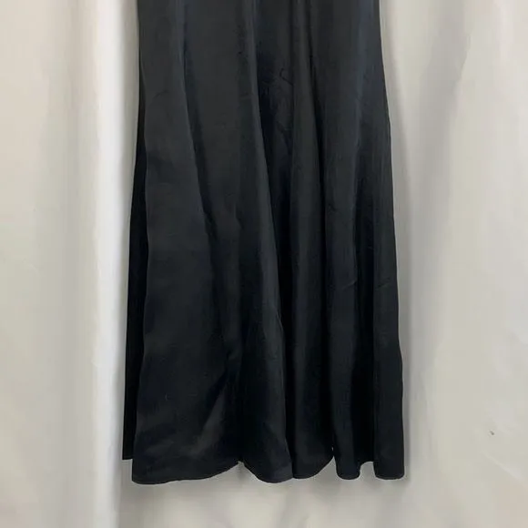 Armani Collezioni Black Pleated Top MIDI Dress