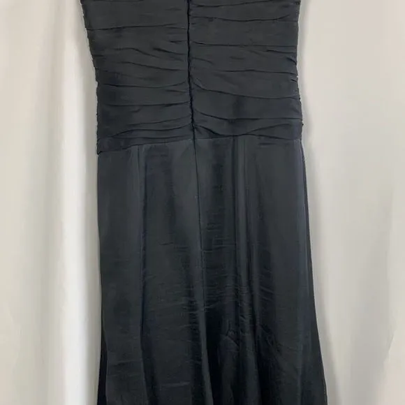 Armani Collezioni Black Pleated Top MIDI Dress