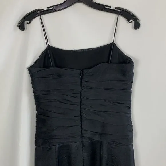 Armani Collezioni Black Pleated Top MIDI Dress