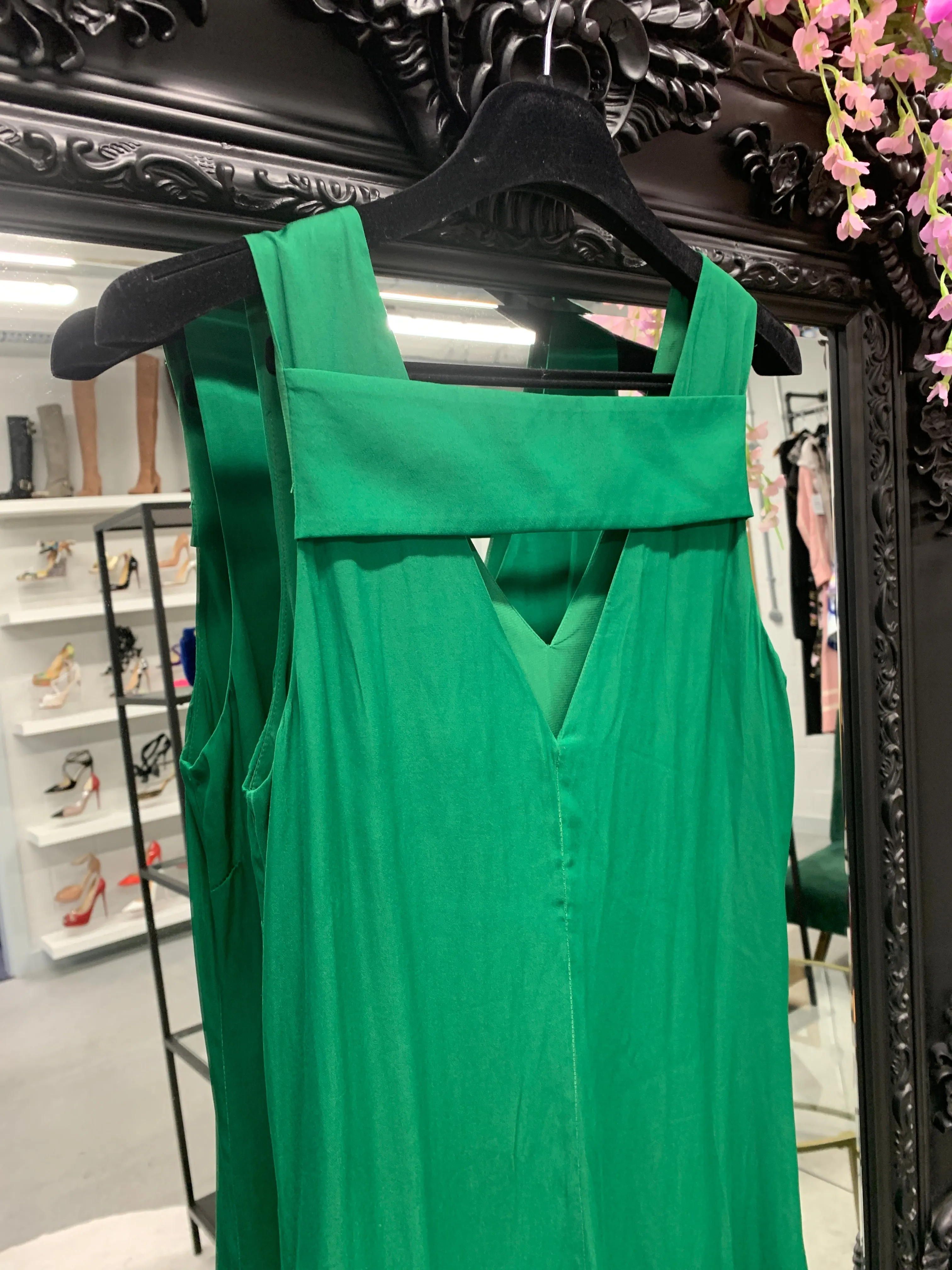 Armani Exchange Maxi Dress Jade Green XS