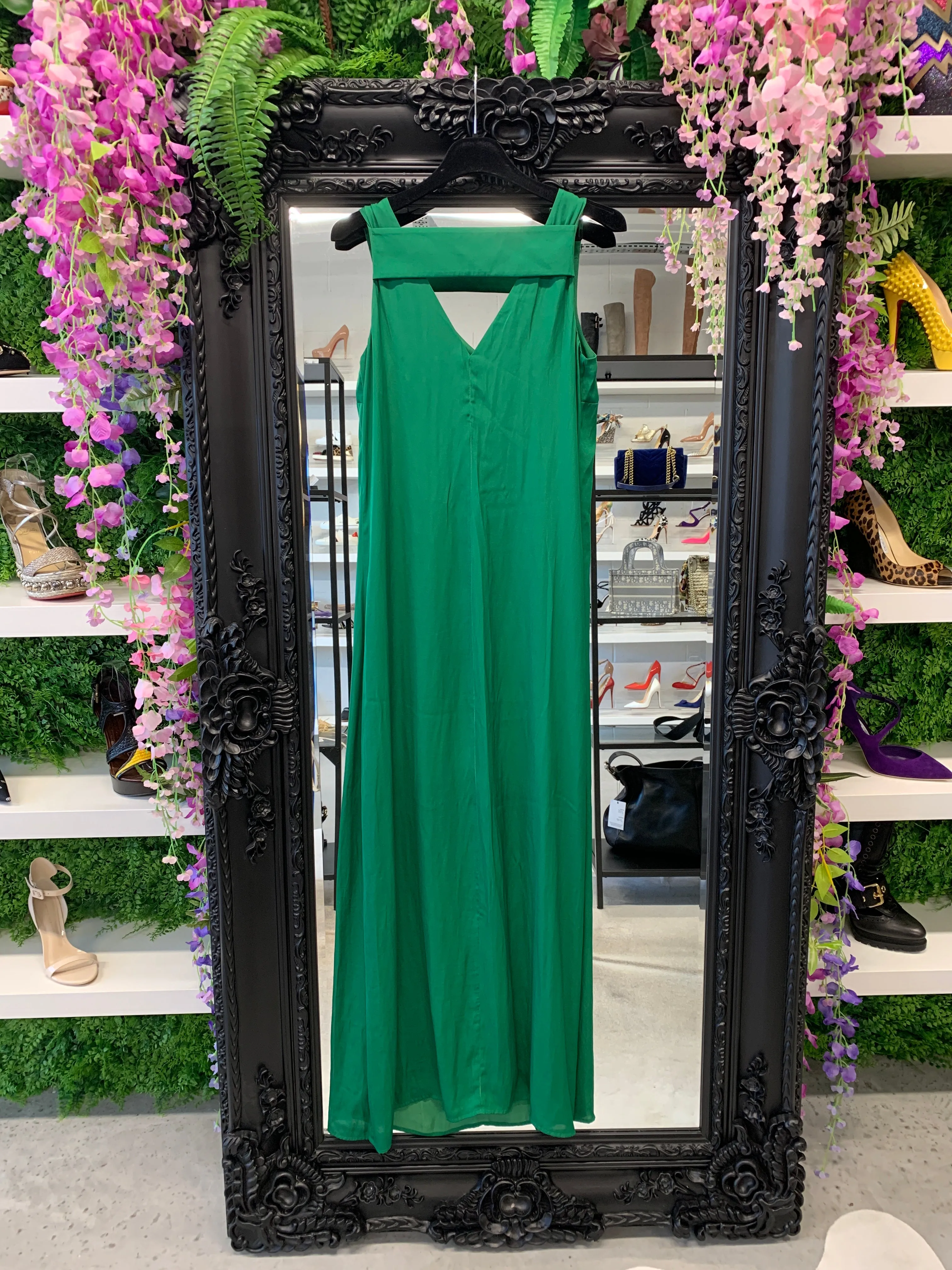 Armani Exchange Maxi Dress Jade Green XS