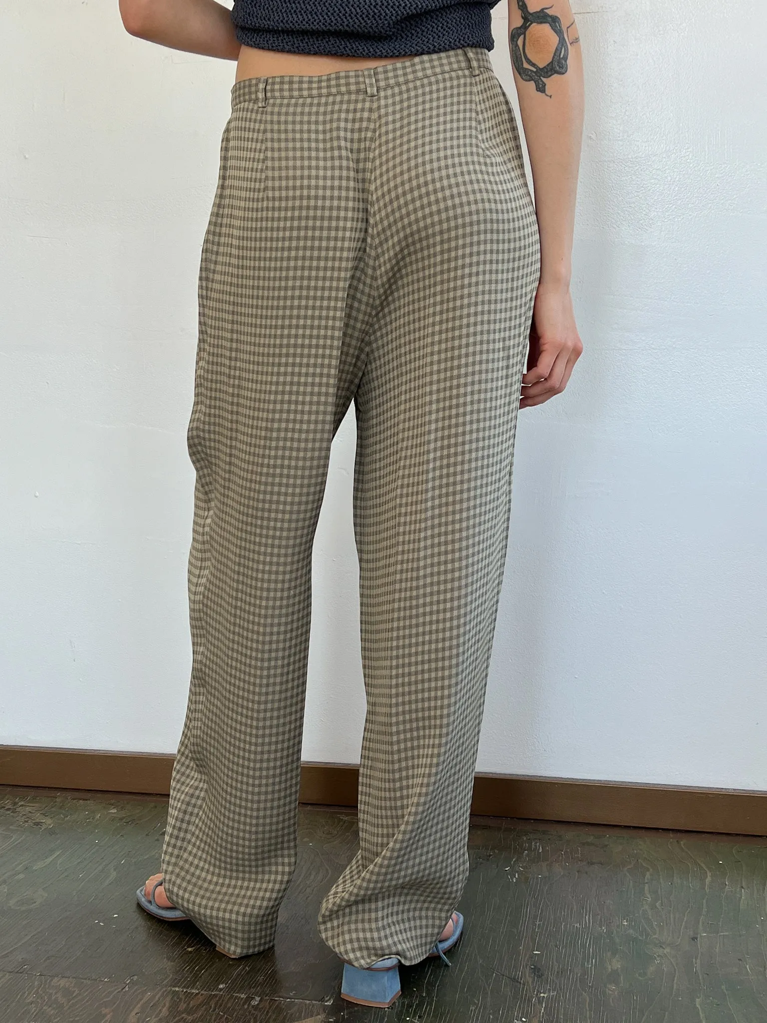 Armani Slinky Plaid Pants (M)