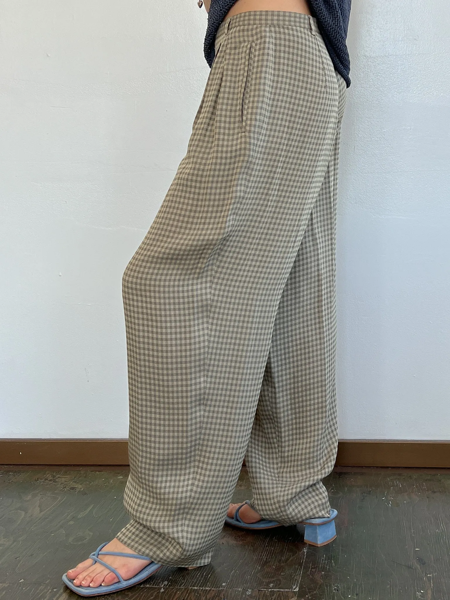 Armani Slinky Plaid Pants (M)