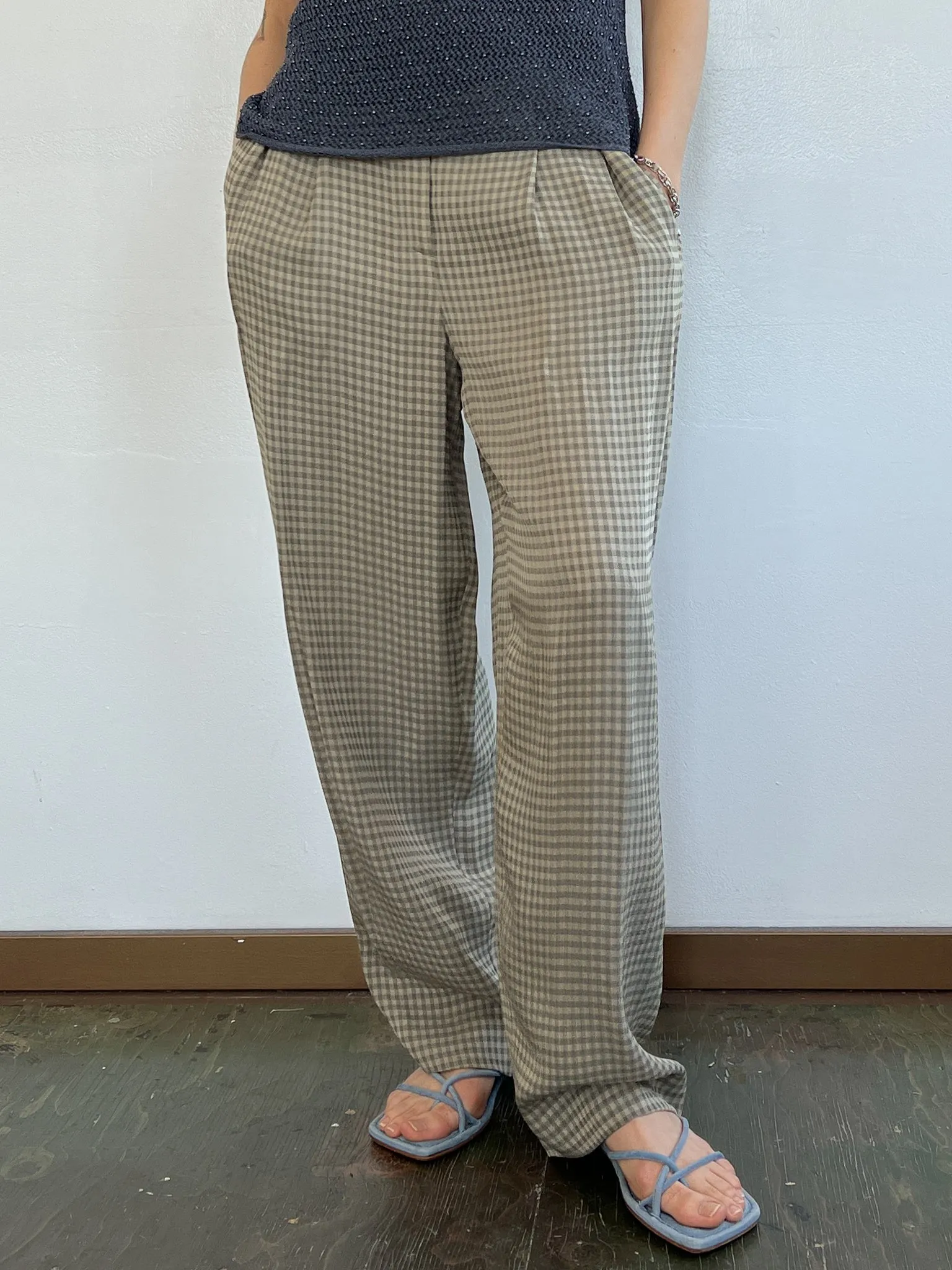 Armani Slinky Plaid Pants (M)