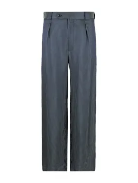 ASV jacquard viscose blend single pleat trousers