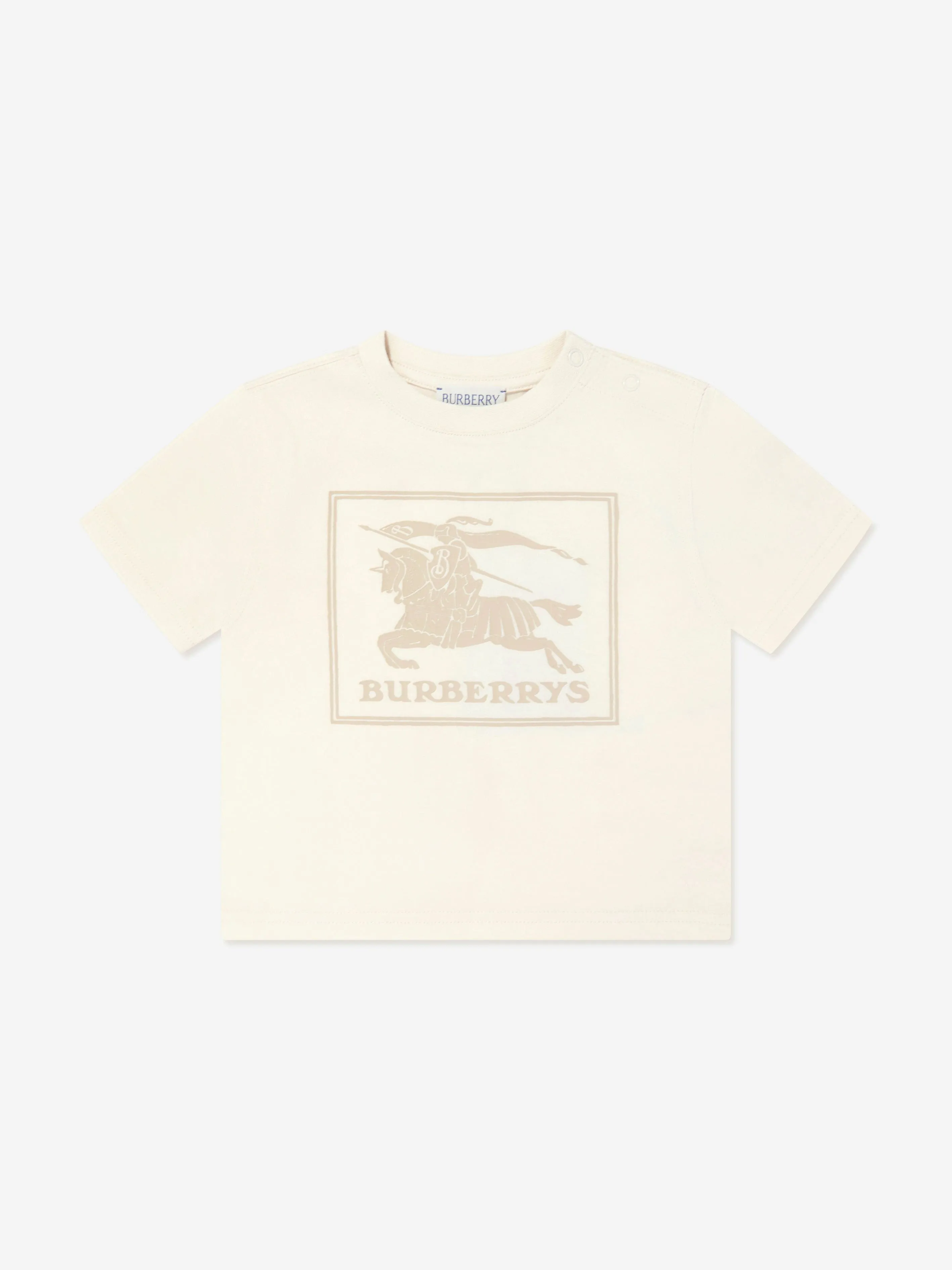 Baby Boys Box Logo Mini Cedar T-Shirt in Ivory