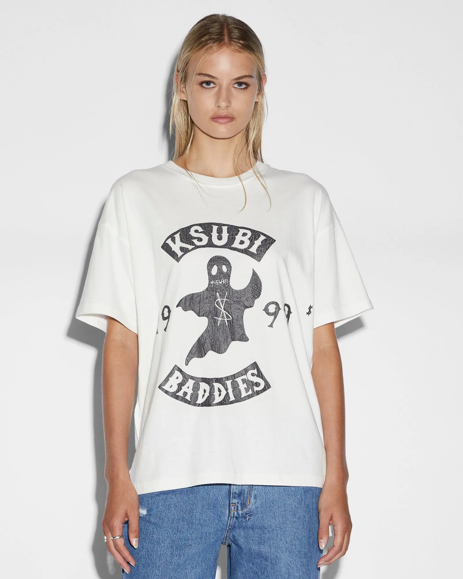 BADDIES OH G TEE VINTAGE WHITE