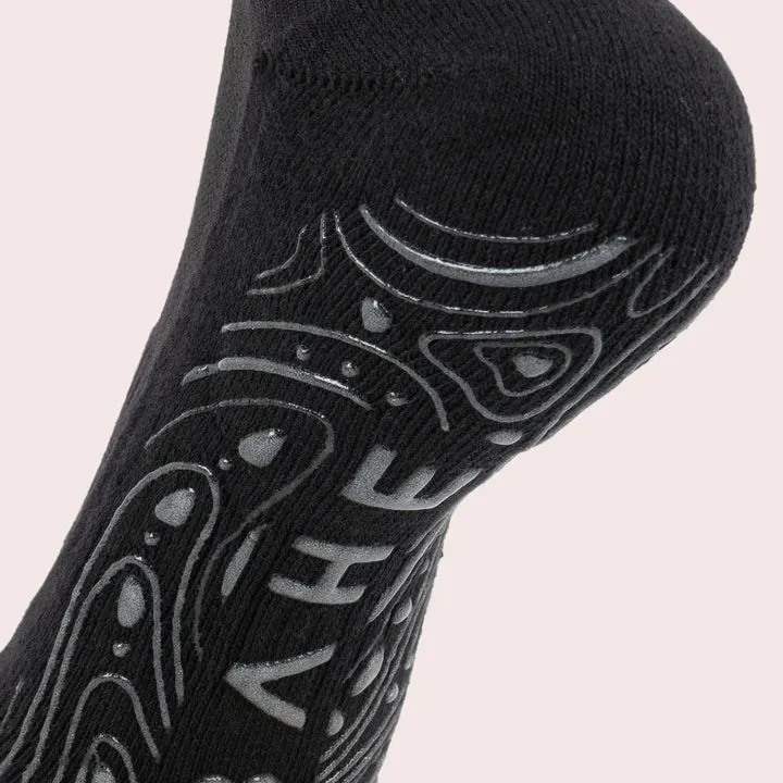 BAHE Grounded Grippy Ankle Socks - Anthracite