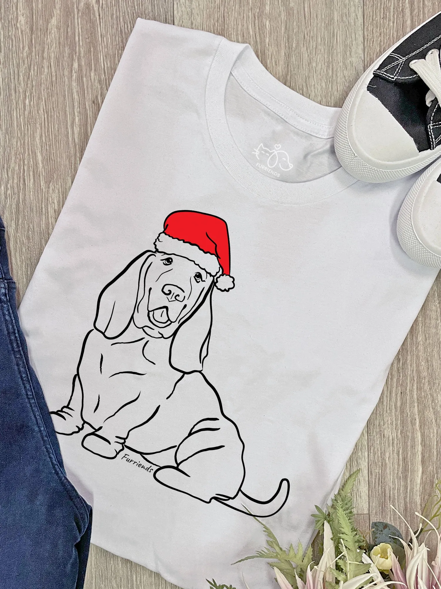 Basset Hound Christmas Edition Ava Women's Regular Fit Tee