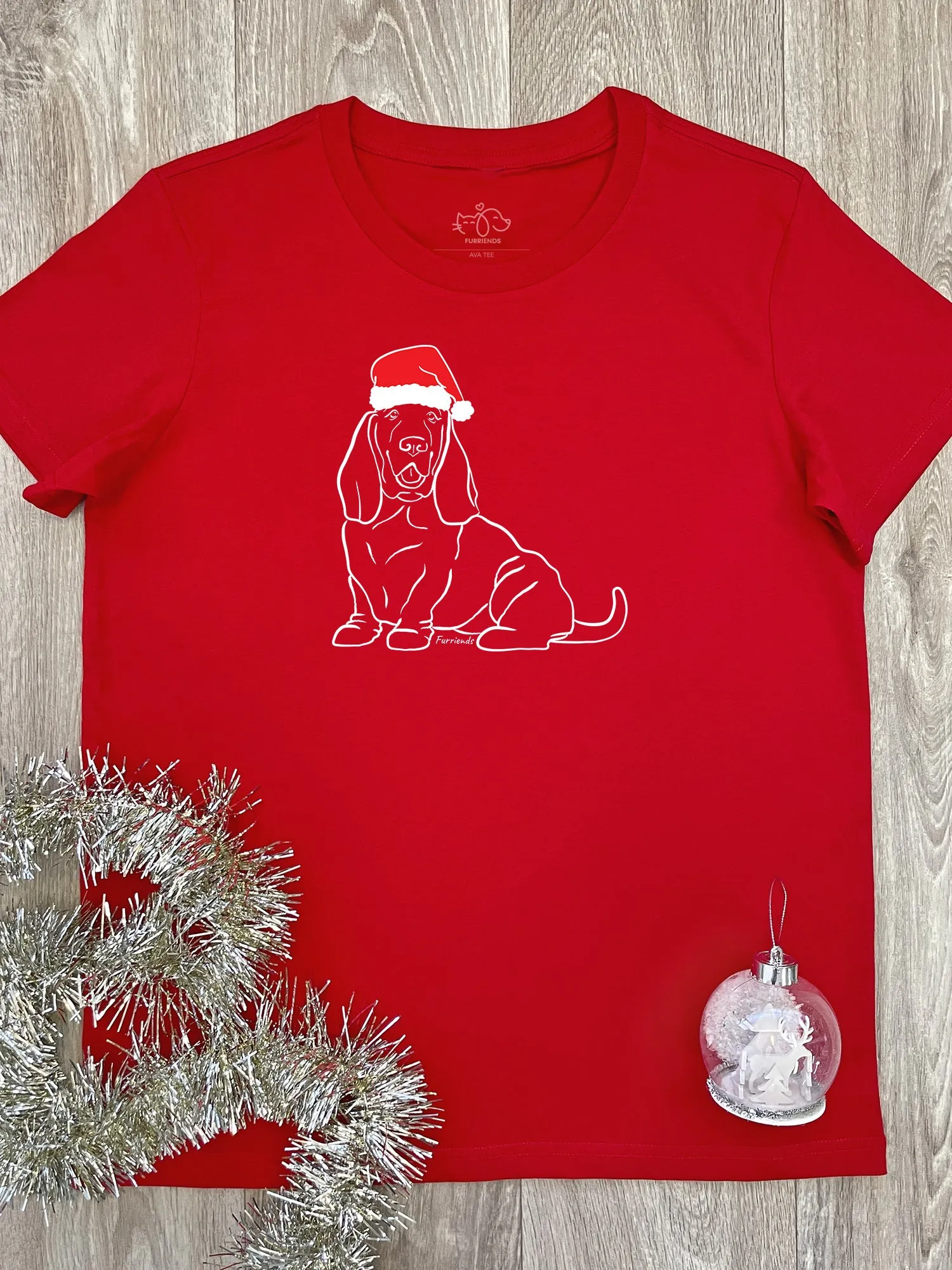 Basset Hound Christmas Edition Ava Women's Regular Fit Tee