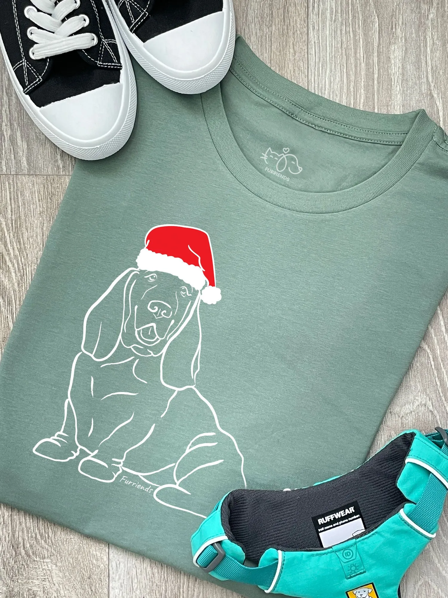 Basset Hound Christmas Edition Ava Women's Regular Fit Tee