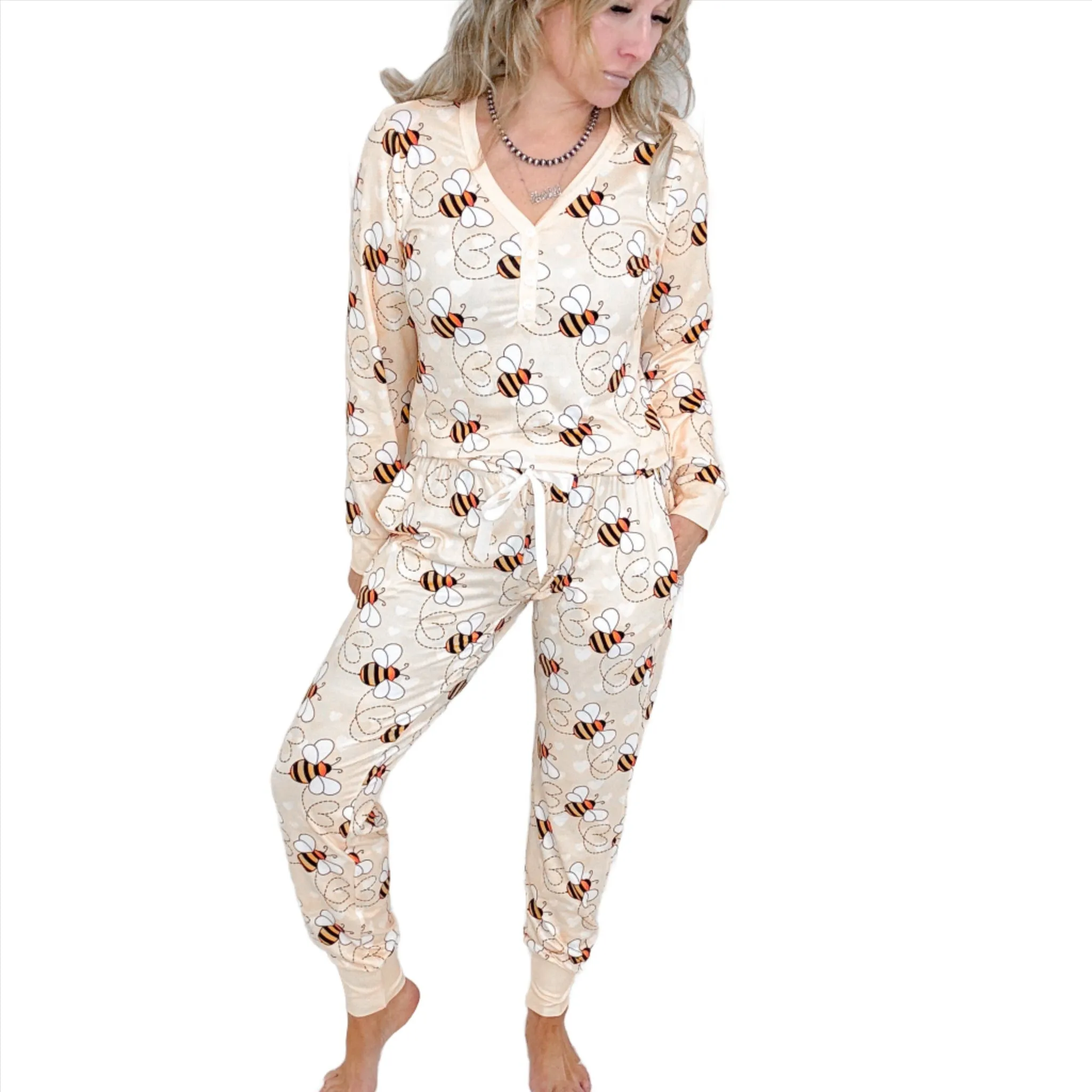 Bee-Loved Dreamwear Long Sleeve Pajama Set