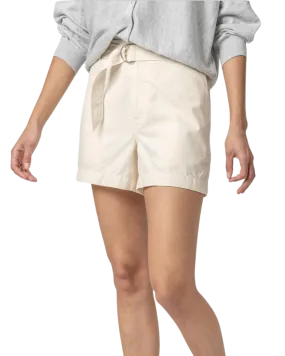 Belted Canvas Shorts (Ecru)