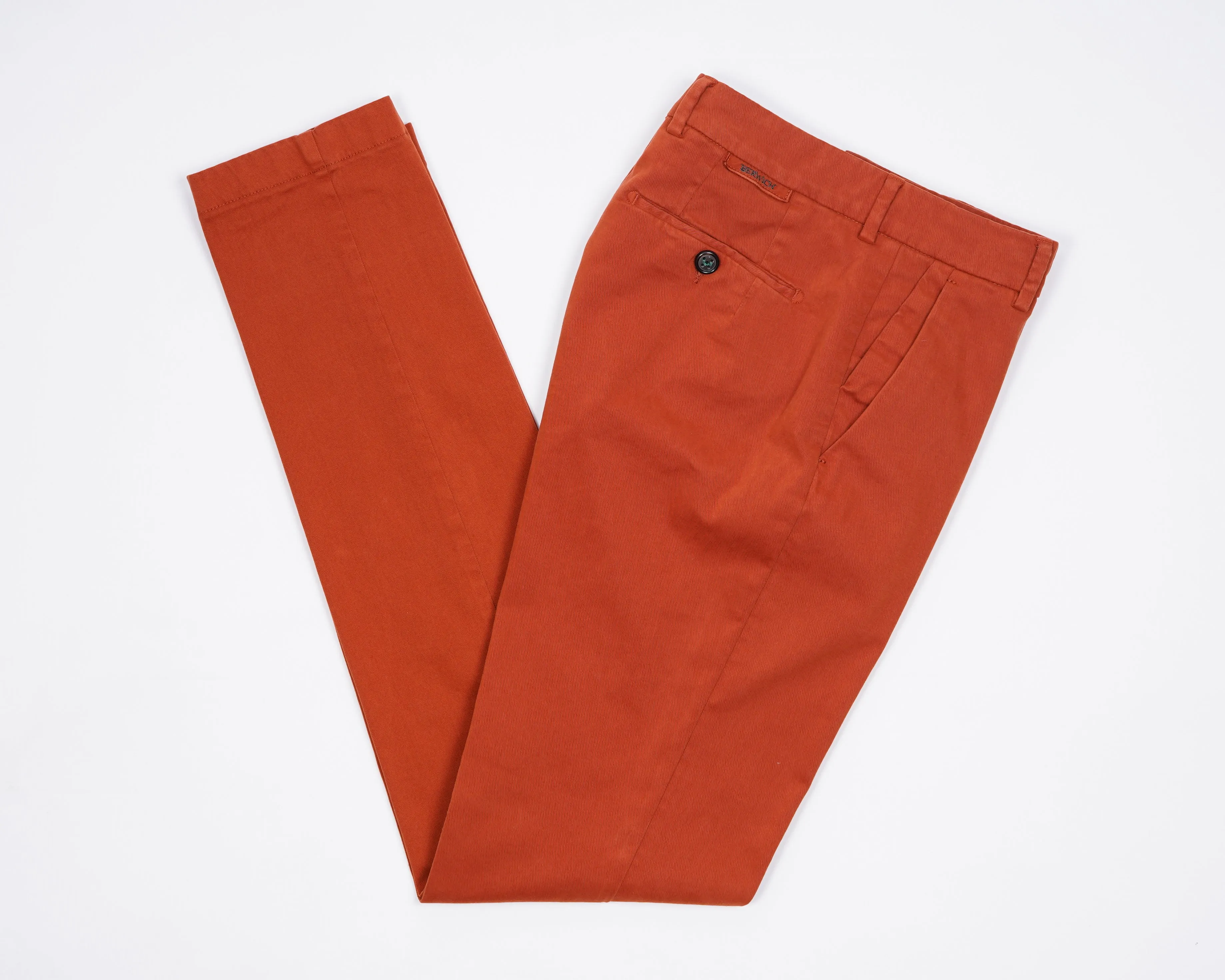 Berwich Morello Garment Dyed Chinos- Zucca