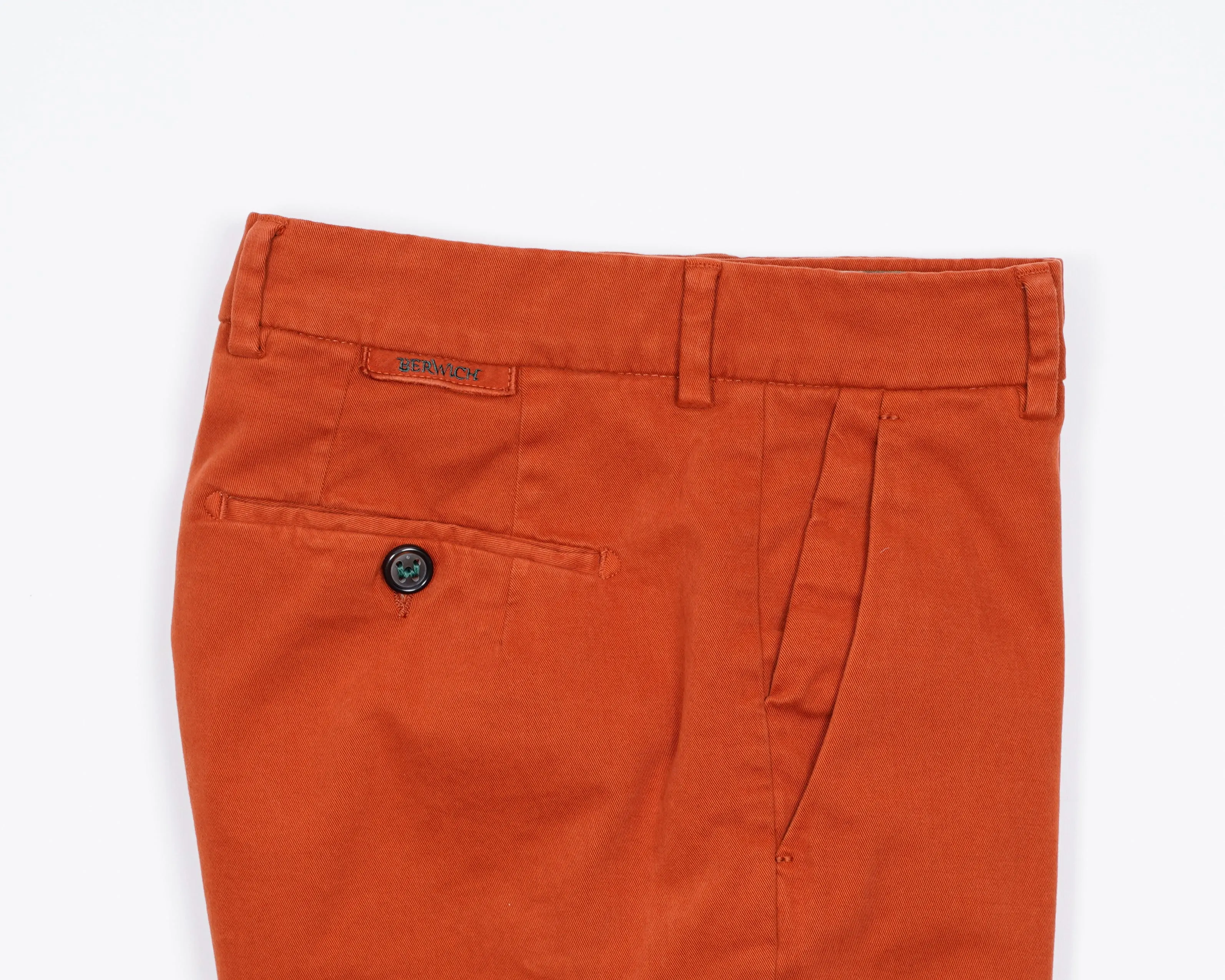 Berwich Morello Garment Dyed Chinos- Zucca