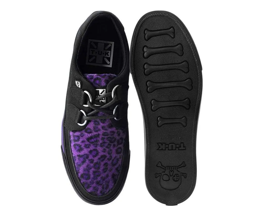 Black & Purple Leopard D-Ring Sneaker