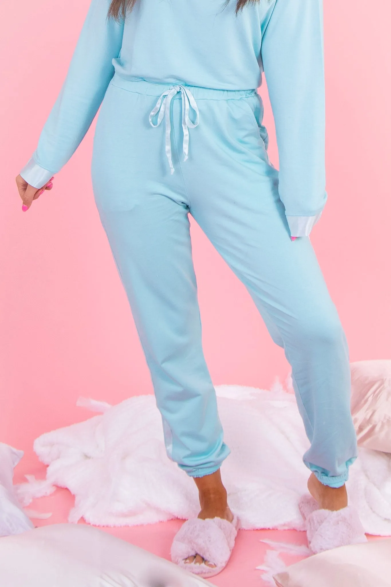 Blair Lounge Pant - Aqua - FINAL SALE