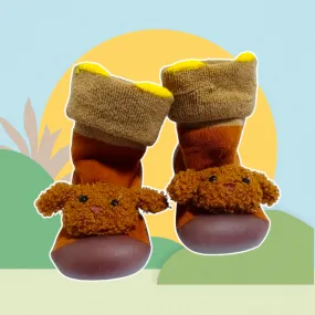 Brown Silicone Socks Shoes 2610 D