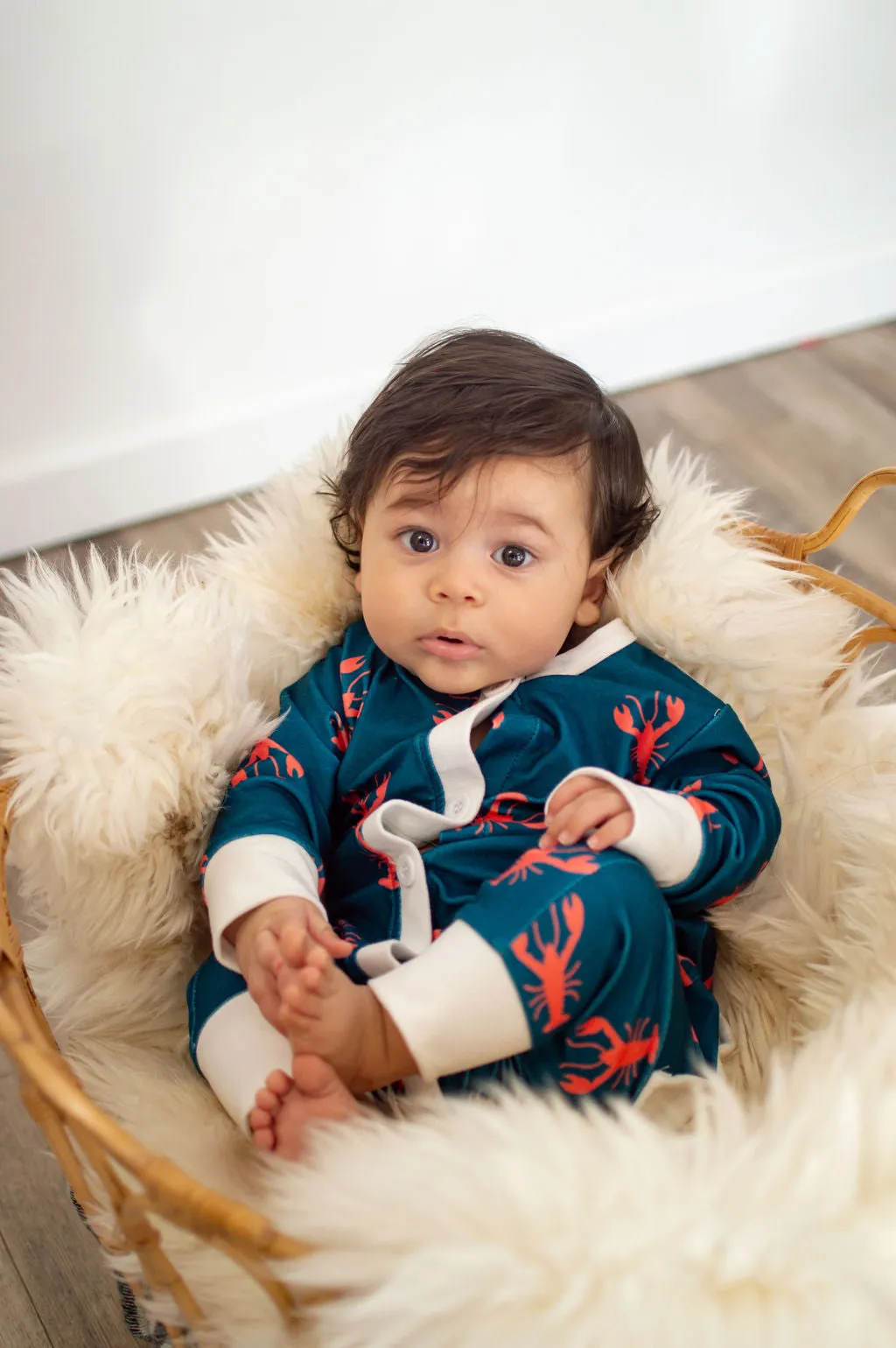 Buttflap Pajamas - Navy Crawfish