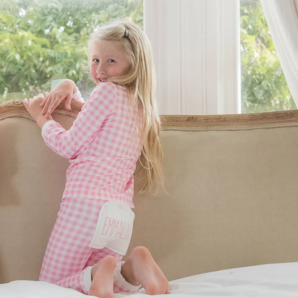 Buttflap Pajamas - Pink Gingham