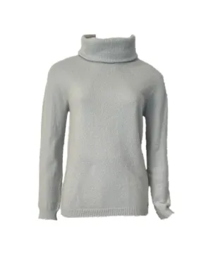 Chanel 01A 2001 Fall powder blue turtleneck pullover sweater FR 42