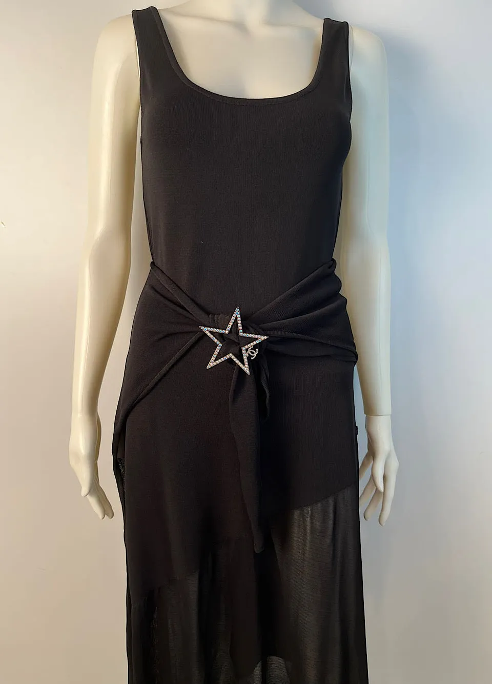 Chanel 02C 2002 Cruise Resort 2 pc Black Dress FR 38 US 4/6