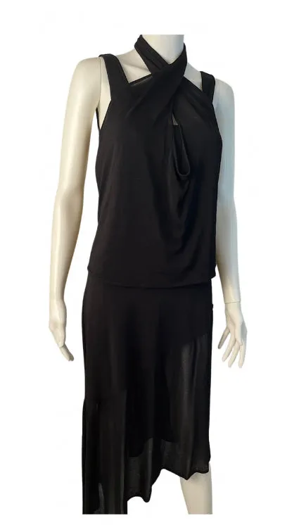 Chanel 02C 2002 Cruise Resort 2 pc Black Dress FR 38 US 4/6