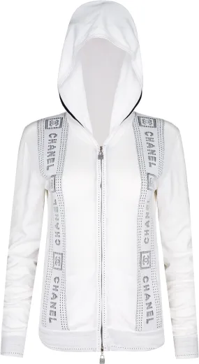 Chanel Cruise 2007 Logo Tape Hoodie Zip Jacket