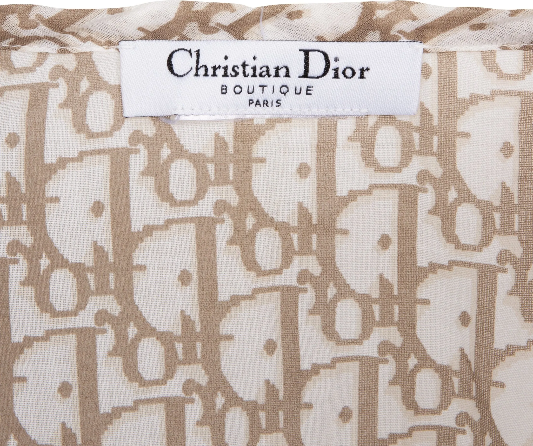 Christian Dior Beige Diorissimo Mini Tunic Dress