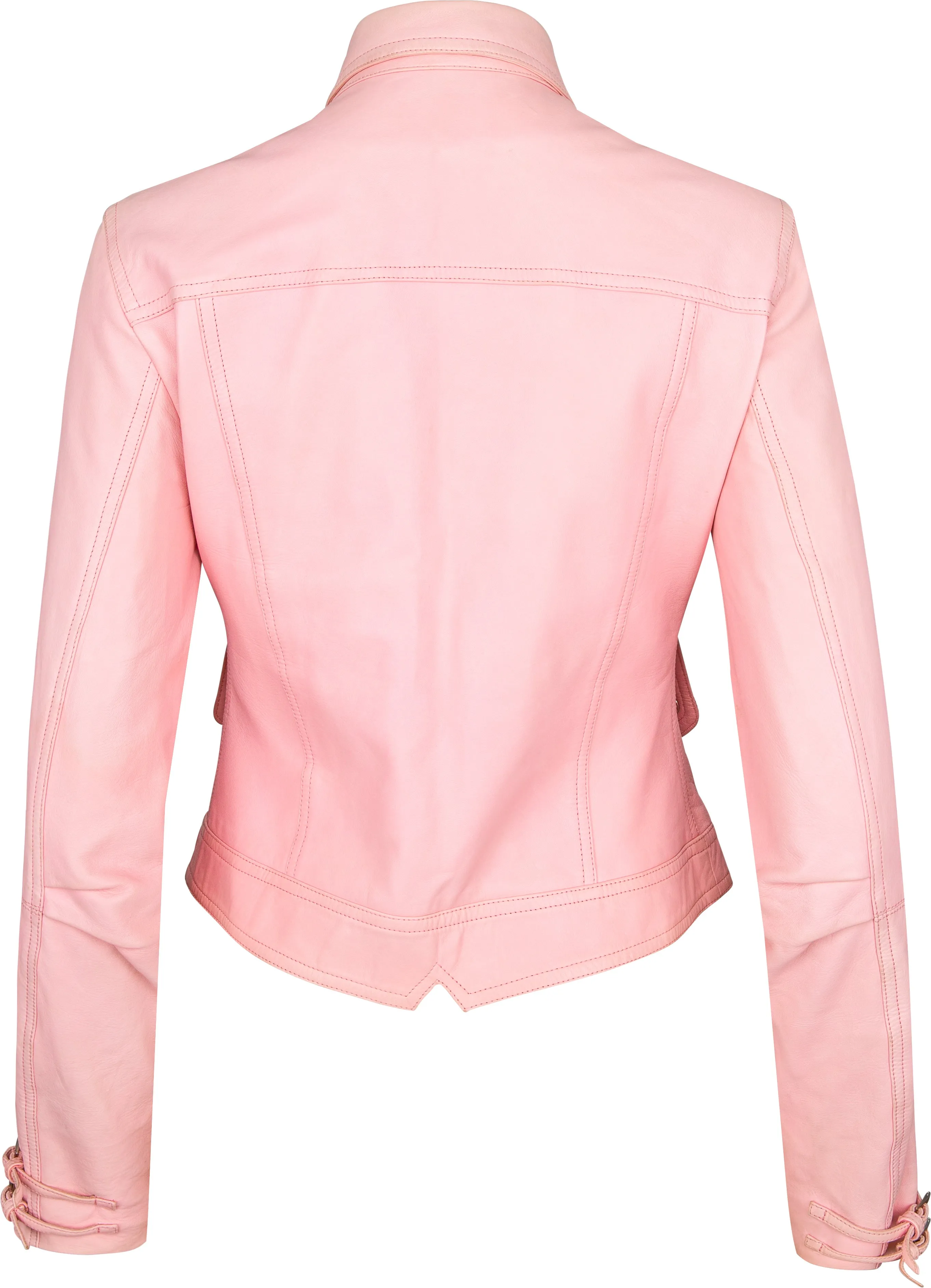 Christian Dior Fall 2003 Pink Leather Logo Jacket