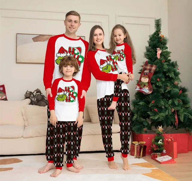 Christmas Family Matching Pajamas Mother Daughter Father Baby Kids Sleepwear