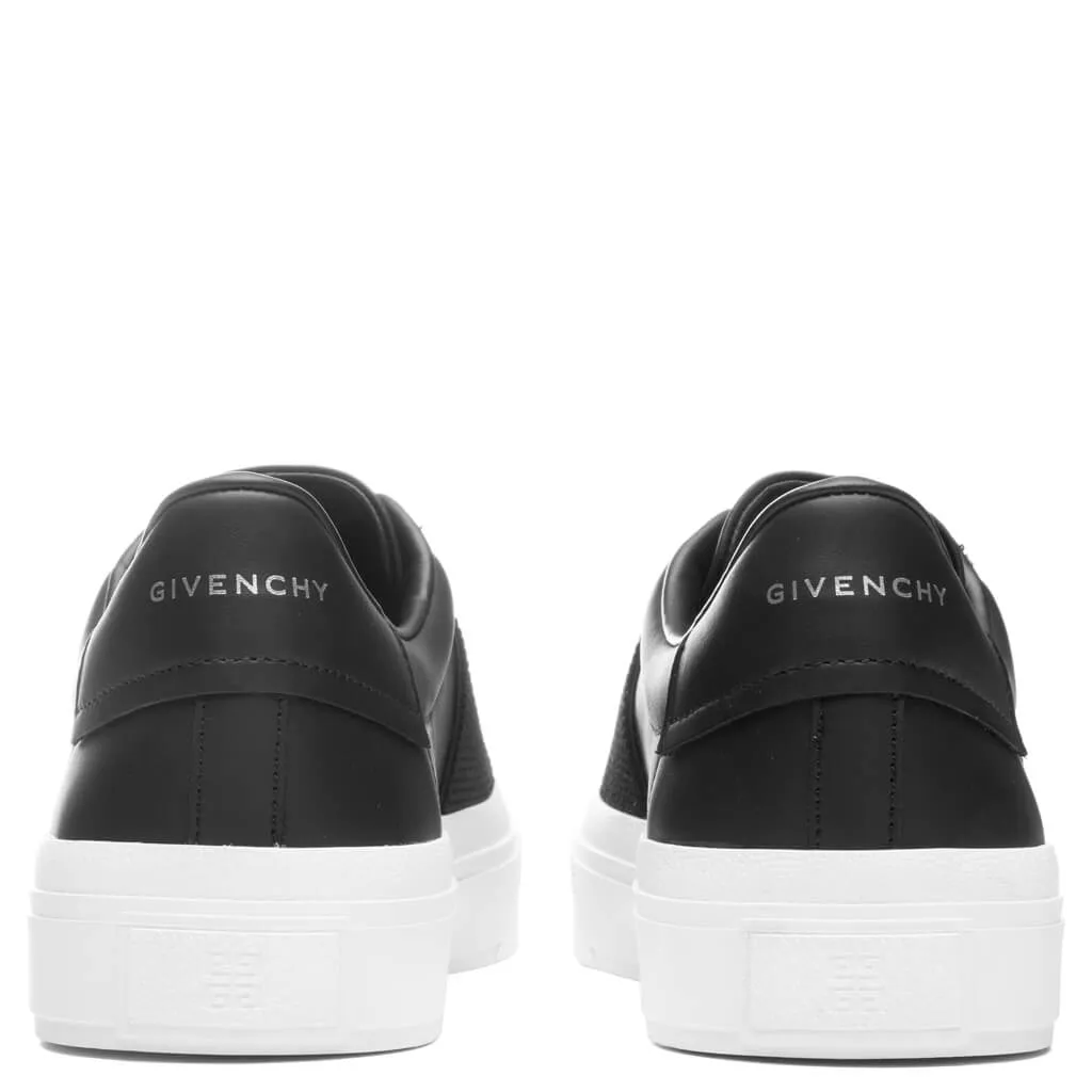 City Court Sneaker With Elastic - Black