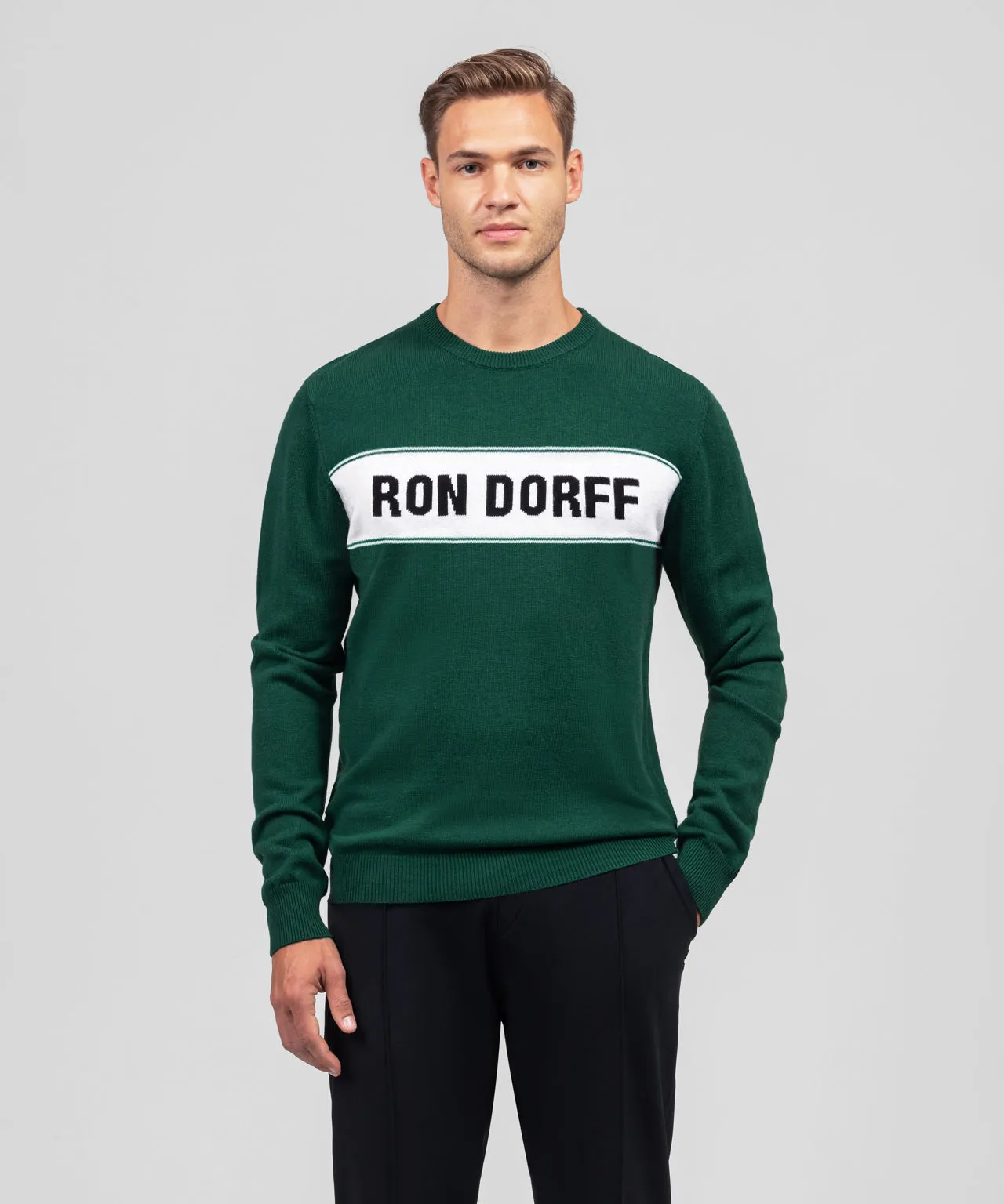 Cotton-Wool RON DORFF Sweater: Chalet Green