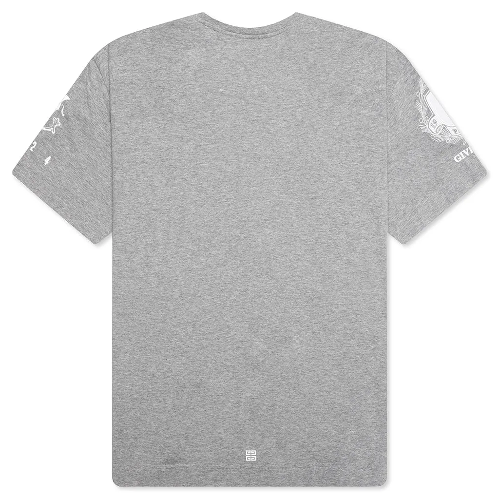 Crest T-Shirt - Light Grey Melange