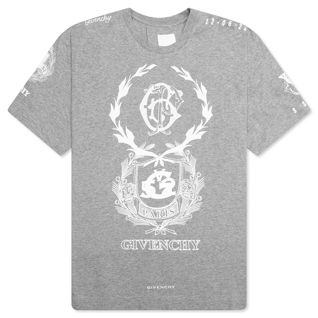 Crest T-Shirt - Light Grey Melange