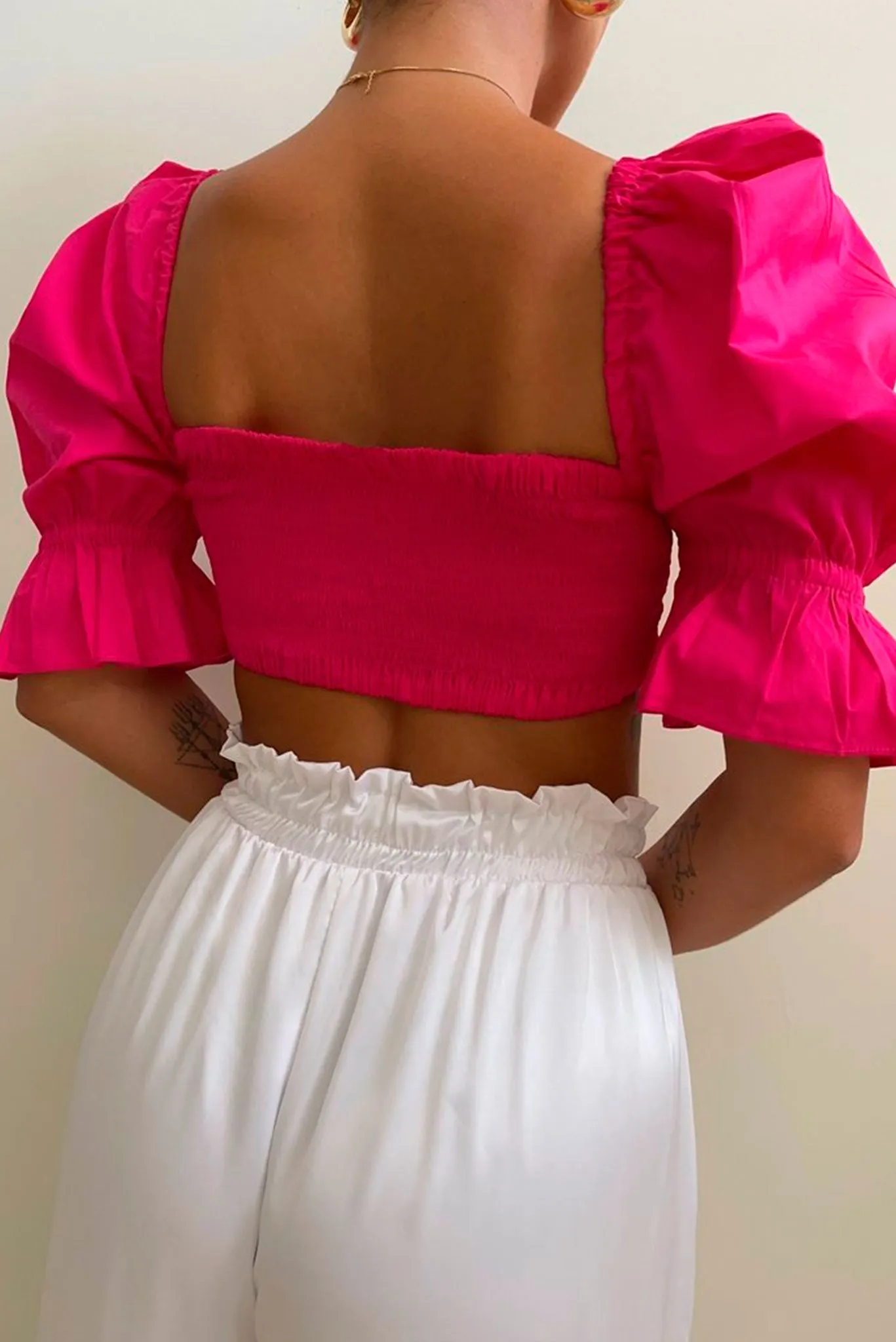 Cropped Pink Manga Bufante