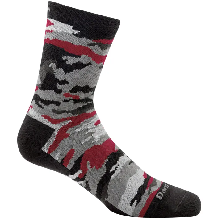 Darn Tough Black Camo Crew Light Sock