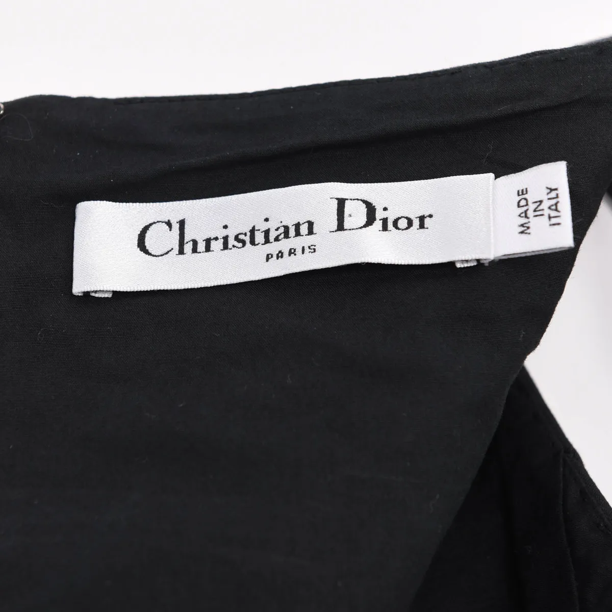 Dior Black Cotton Twill Heart Dress FR 34