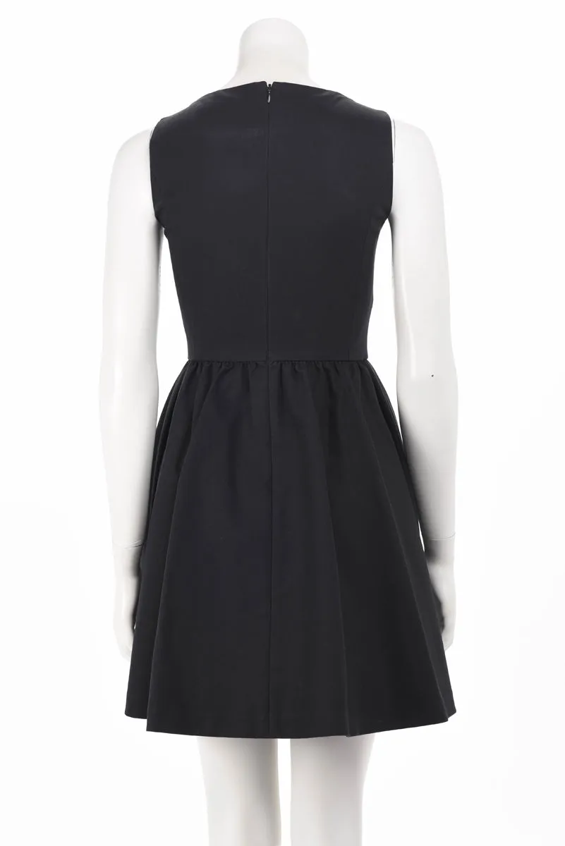 Dior Black Cotton Twill Heart Dress FR 34