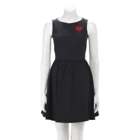 Dior Black Cotton Twill Heart Dress FR 34