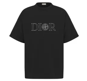 DIOR X STONE ISLAND - Garment Dye T-Shirt Embroidered Logo